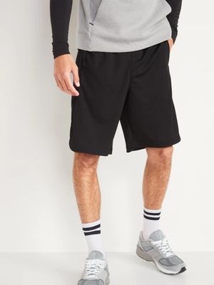 Go-Dry Mesh Basketball Shorts for Men - 10-inch inseam