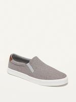 Mixed-Fabric Slip-Ons for Men