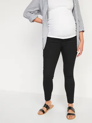 Maternity Rollover-Panel 360 Stretch Super-Skinny Jeans