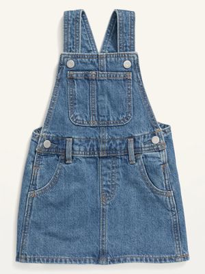 Medium-Wash Jean Skirtall for Toddler Girls