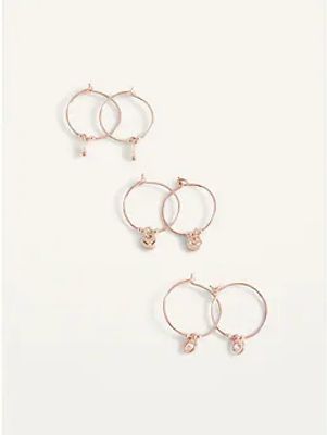 3-Pack Hoop Earrings For Women