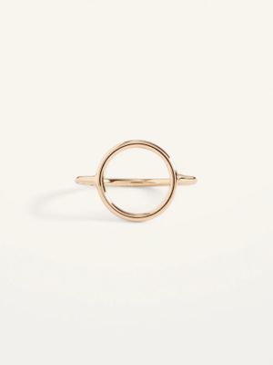Gold-Toned Circle Ring For Women