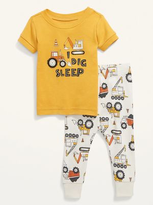 Unisex I Dig Sleep Pajama Set for Toddler & Baby