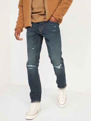 Slim Built-In Flex Ripped Jeans for Men