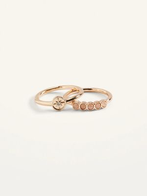 Gold-Toned Rings 2-Pack For Women
