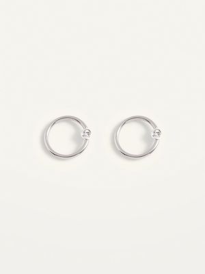 Sterling Silver Rhinestone Cartilage Earrings For Women