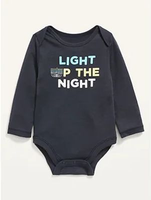 Unisex Long-Sleeve Matching-Graphic Bodysuit for Baby