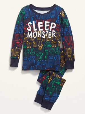 Unisex Sleep Monster Pajama Set for Toddler & Baby
