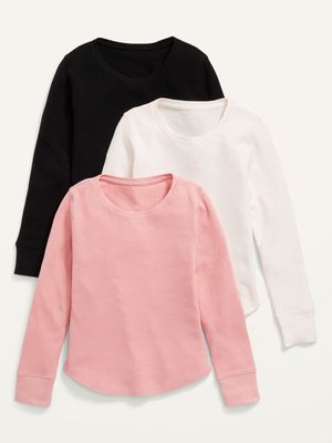 3-Pack Long-Sleeve Thermal T-Shirt for Girls