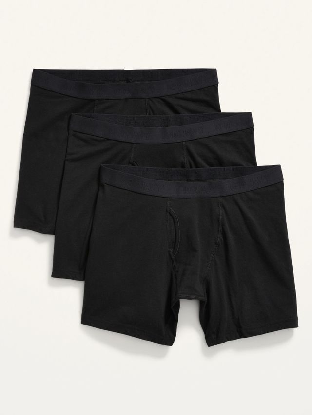 Old Navy Soft-Washed Built-In Flex Boxer Briefs Underwear 3-Pack for Men --  6.25-inch inseam