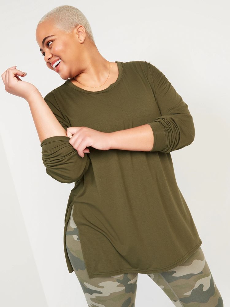 Old Navy Long-Sleeve UltraLite All-Day Performance Tunic T-Shirt for Women