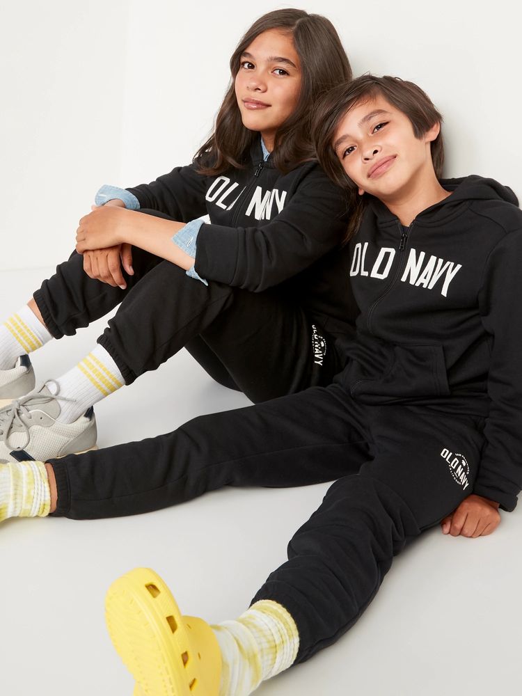 Gender-Neutral ogo-Graphic Sweatpants For Kids