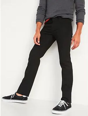 Boot-Cut Built-In Flex Black Jeans for Men