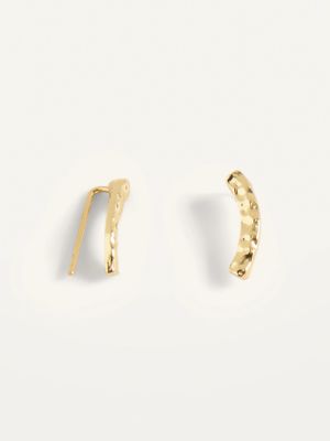 Real Gold-Plated Hammered Ear Crawlers for Women