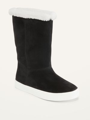 Faux-Fur Lined Faux-Suede Boots for Girls