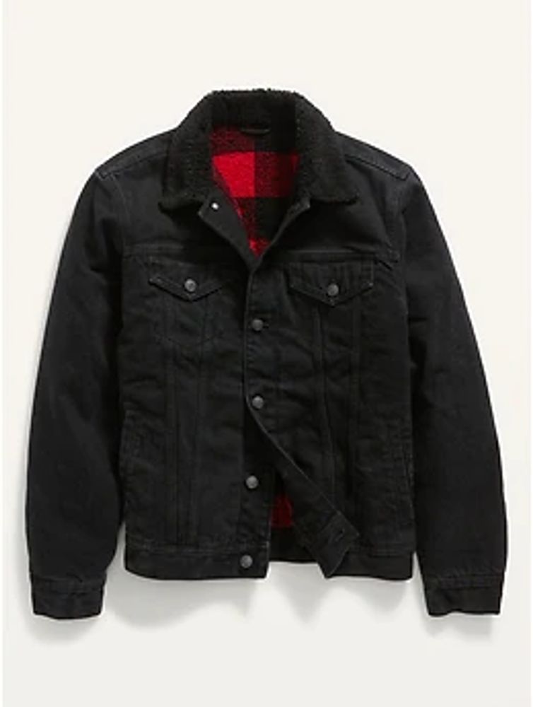 old navy black jean jacket mens