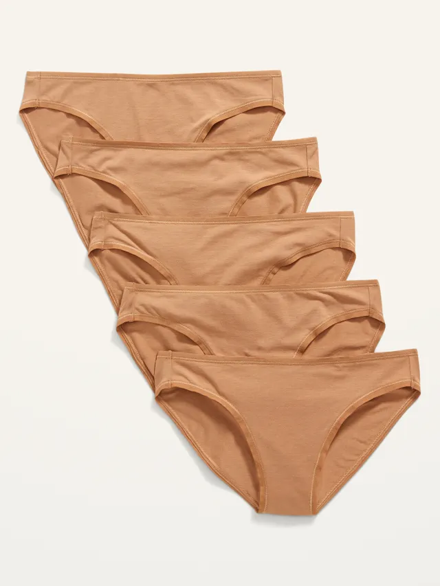 High-Waisted Supima® Cotton-Blend Bikini Underwear 10-Pack for Women