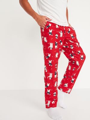 Printed Flannel Pajama Pants for Men