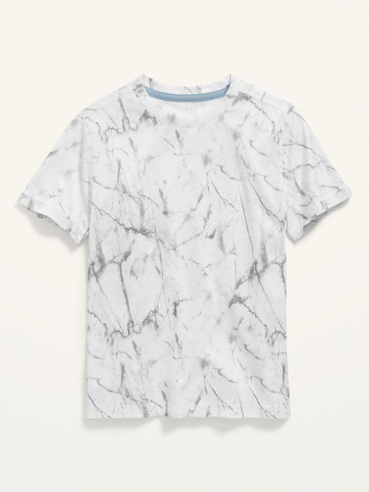 Go-Dry Short-Sleeve Camo-Print Mesh Performance T-Shirt for Boys