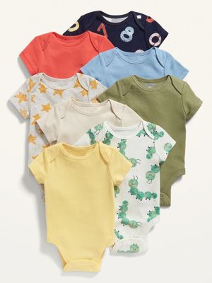 Unisex Short-Sleeve Bodysuit 8-Pack for Baby