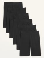 High-Waisted Biker Shorts 6-Pack for Women - 8-inch inseam