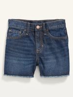 High-Waisted Frayed-Hem Jean Shorts for Girls