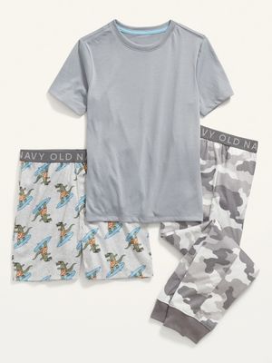 3-Piece Printed Pajama Set for Boys
