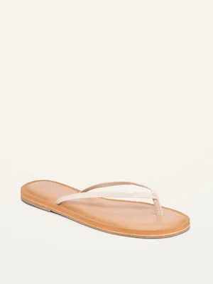 Faux-Leather Capri Sandals