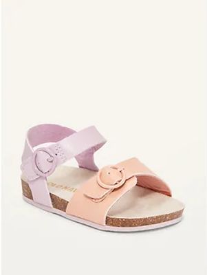Color-Blocked Double-Strap Sandals for Baby
