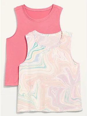 Sleeveless UltraLite Cropped T-shirt 2-Pack for Women