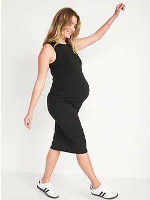 Maternity Jersey-Knit Sleeveless Bodycon Dress