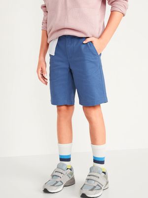 Built-In Flex Straight Twill Shorts for Boys (At Knee