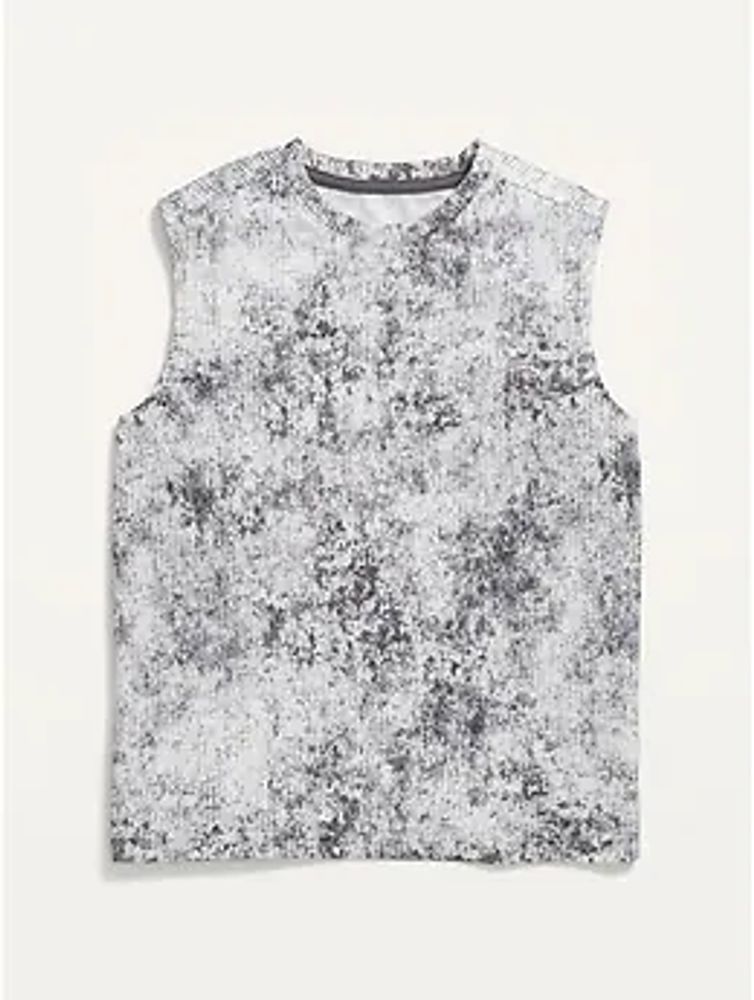 Go-Dry Cool Patterned Mesh Tank Top for Boys
