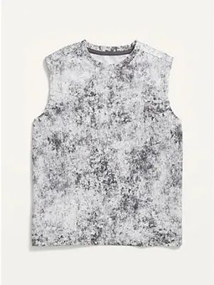 Go-Dry Cool Patterned Mesh Tank Top for Boys