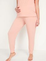 Maternity Rollover-Waist Ultra-Soft Sunday Sleep Jogger Pants