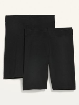 High-Waisted Biker Shorts 2-Pack for Women - 8-inch inseam