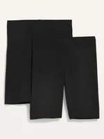 High-Waisted Biker Shorts 2-Pack for Women - 8-inch inseam