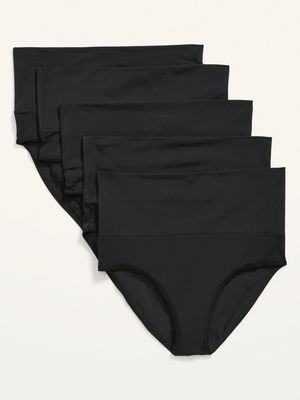 Maternity 5-Pack Rollover-Waist Soft-Knit Hipster Underwear