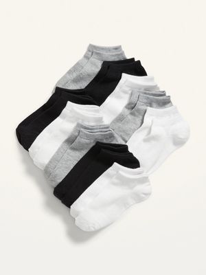 Gender-Neutral Ankle Socks 10-Pack for Kids