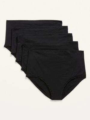Maternity 5-Pack Supima Cotton-Blend Over-the-Bump Underwear Briefs