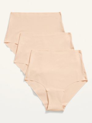 Soft-Knit No-Show Underwear Briefs 3-Pack for Women
