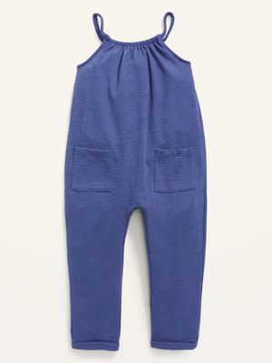 Sleeveless Textured-Knit Jumpsuit for Toddler Girls