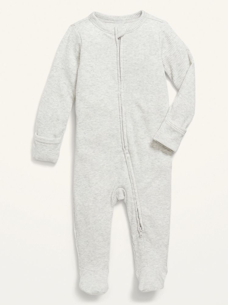 Unisex Sleep & Play Rib-Knit Footed One-Piece for Baby