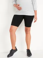 Maternity Rollover-Waist PowerChill Biker Shorts - 8-inch inseam