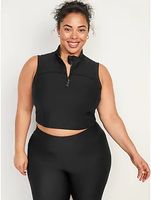 Sleeveless PowerSoft Cropped Half-Zip Top for Women