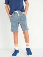 Flat-Front French Terry Space-Dye Jogger Shorts for Boys (At Knee