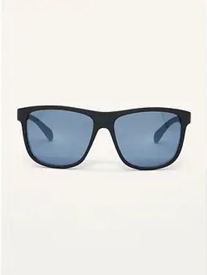 Black Square-Frame Sunglasses for Men