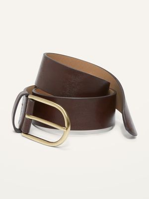 Faux-Leather D-Ring Belt for Women (1.5 inch)