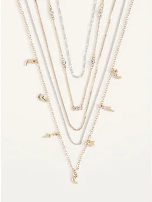 Mixed-Metal Five-Strand Layered Necklace for Women