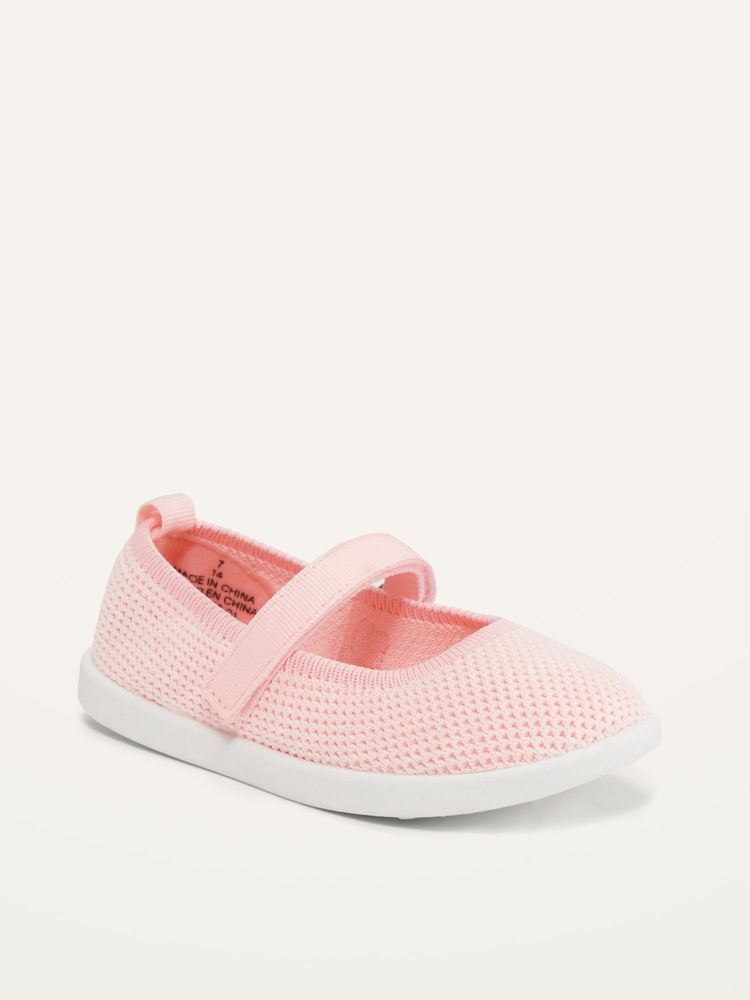 Textured-Knit Mary-Jane Flats for Toddler Girls